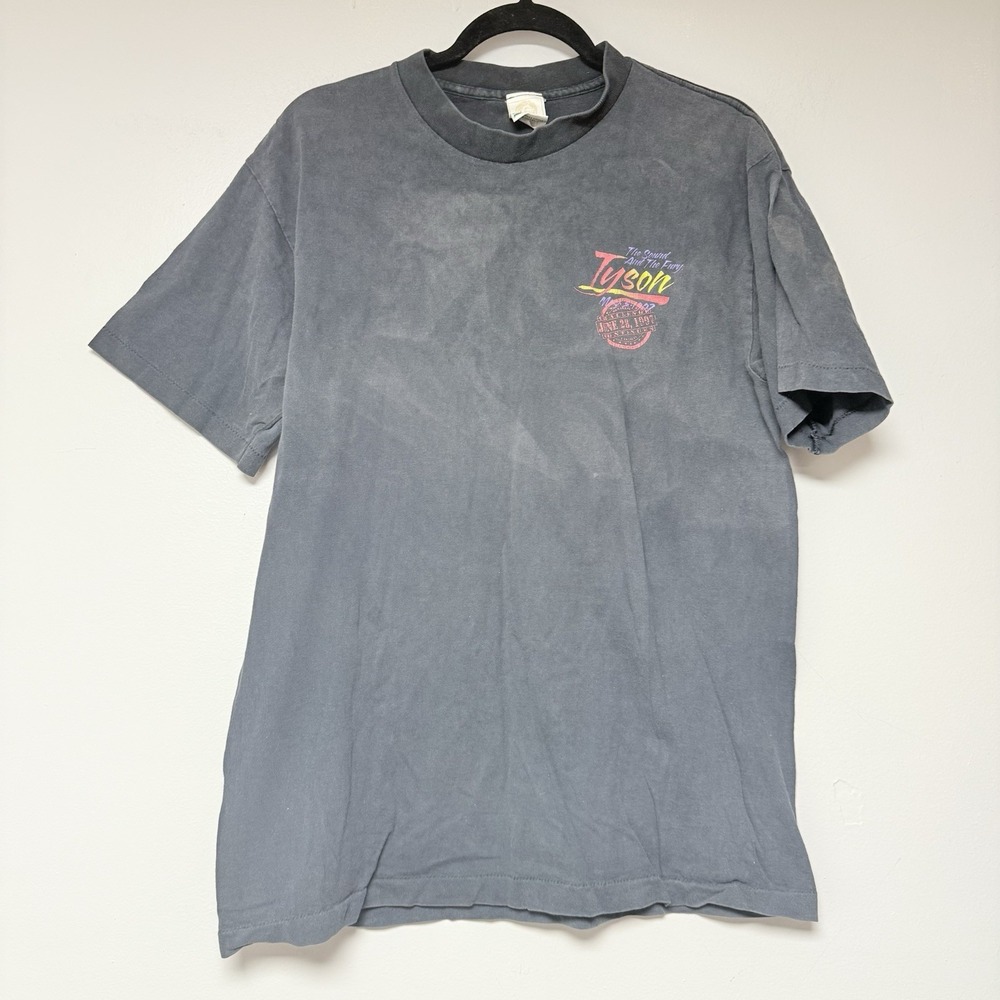 MGM Grand Mike Tyson Holyfield II Shirt Mens L Gray Fair 1997 Vintage Boxing Tee